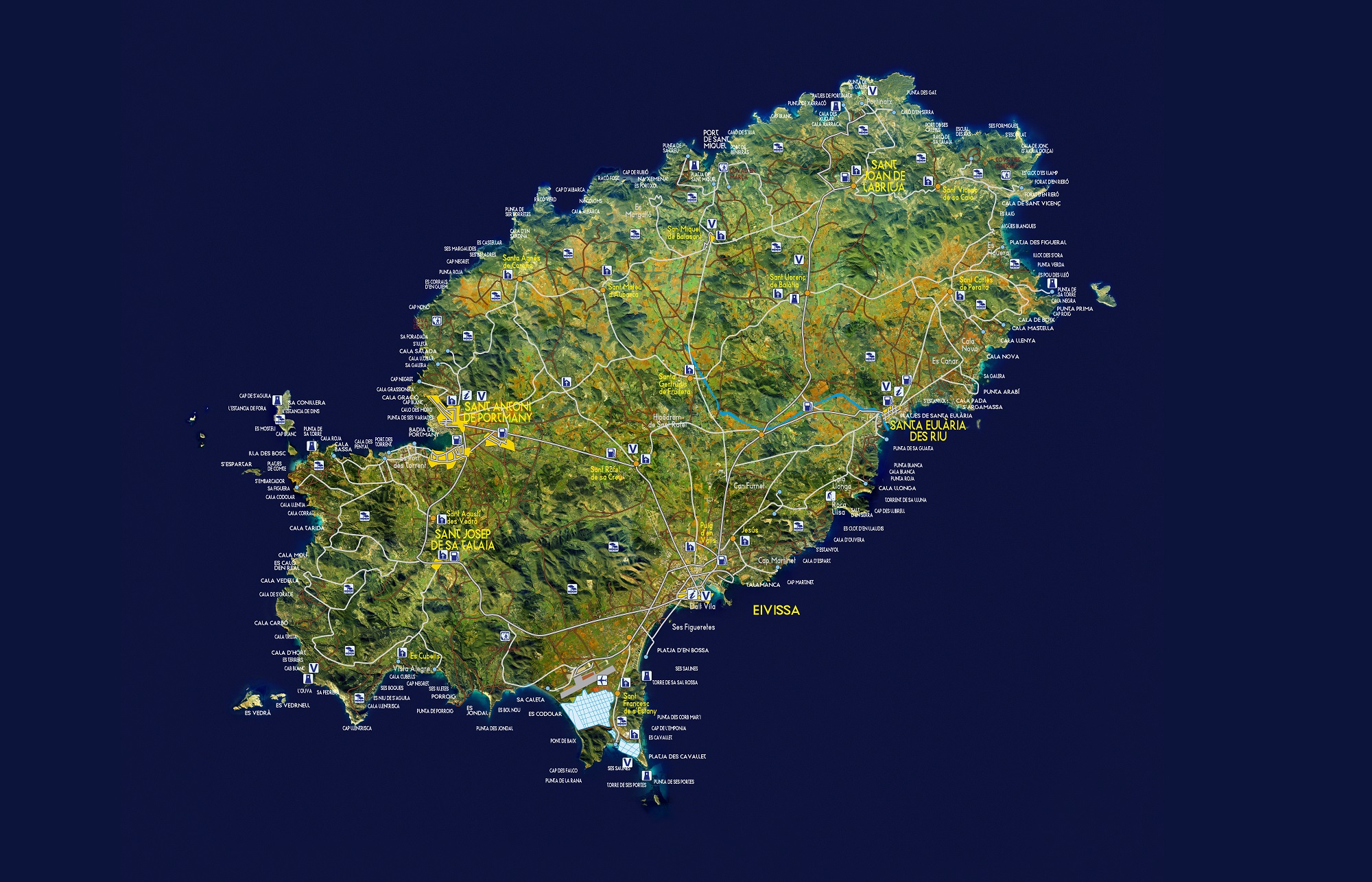 Mapa Ibiza Flyevai